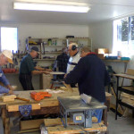 Men at work at Bicton Men's shed